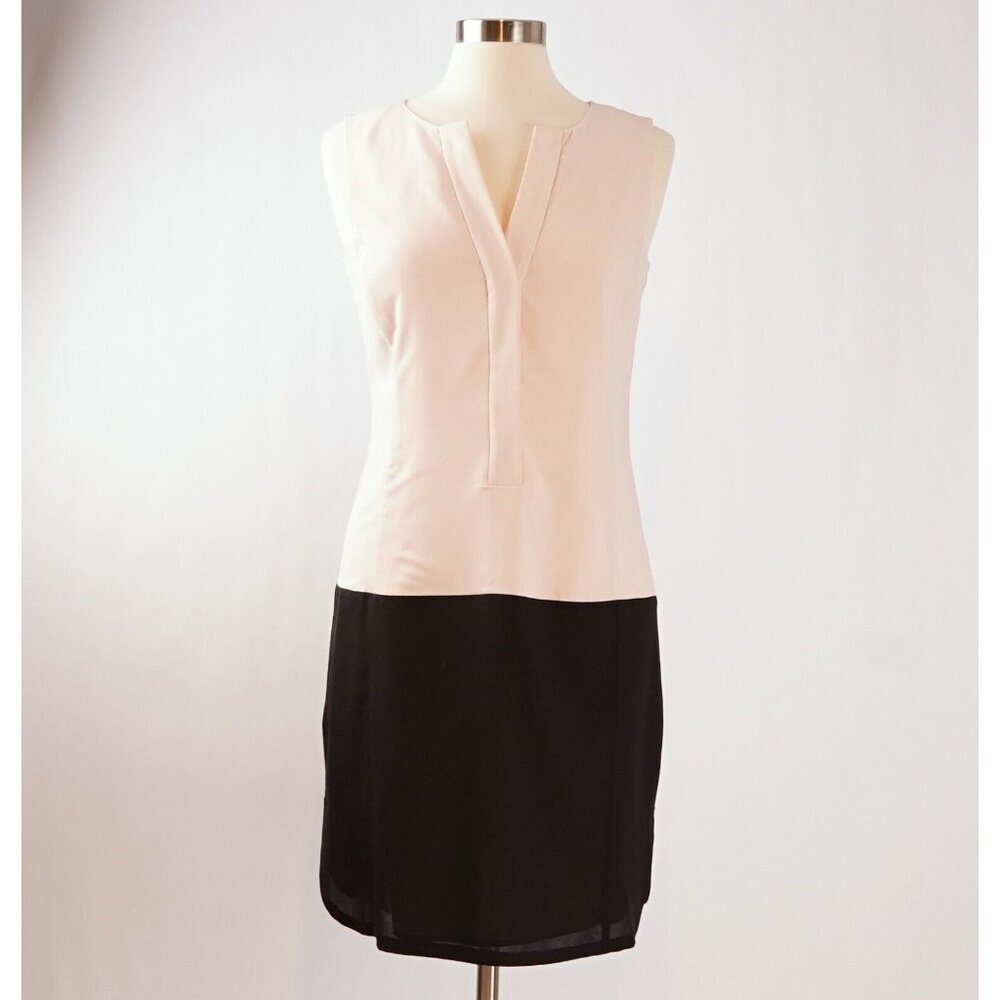 Vince Camuto Two-Tone Mini Dress - Black and Cream